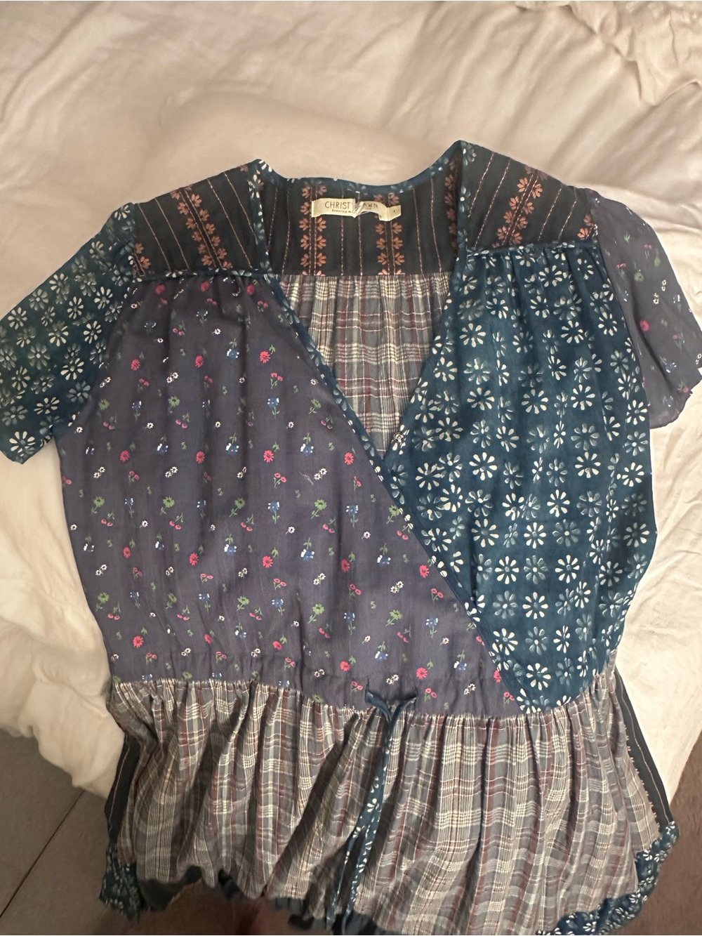 Christy Dawn Navy Patchwork Dawn Dress - Picture 7 of 7